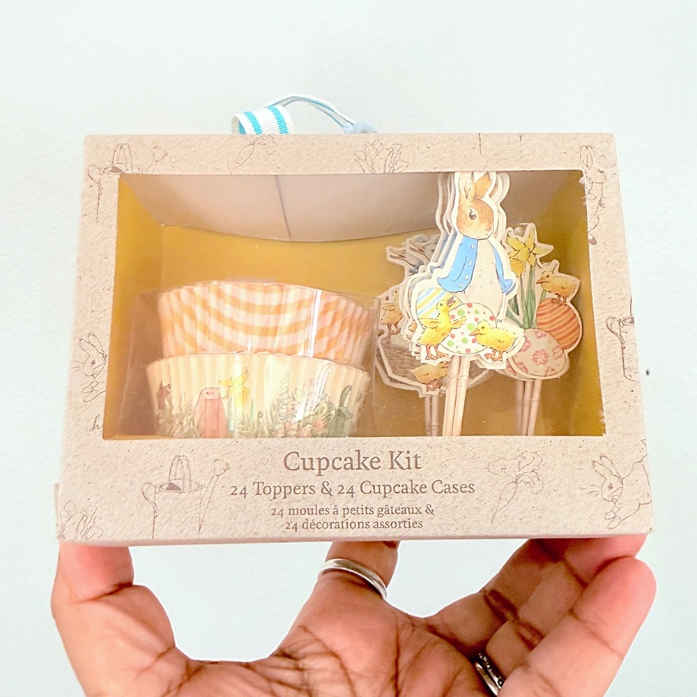 Meri Meri Peter Rabbit 24 Easter Cupcake Kit with Toppers and Cases